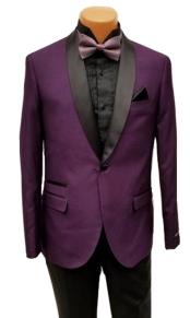 mensOneButtonShawlLapelPurplePromWeddingBlack