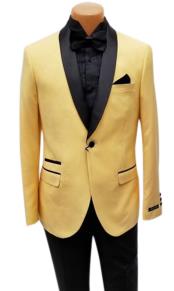 Mens-One-Button-Yellow-Suit