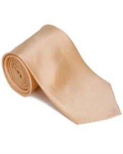  Peach 100% Silk Solid Necktie With