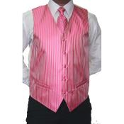  Pink Four-Piece Five-button Suit or Tux