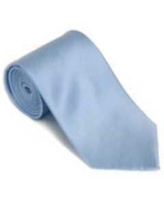  Powderblue 100% Silk Solid Necktie With
