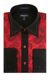  Red/Black Microfiber Design Paisley