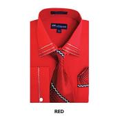   Mens Spread Collar Red Fashion