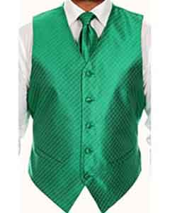  Four-piece Green Vest Set 