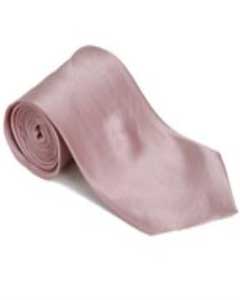  Smokepink 100% Silk Solid Necktie With