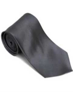  Steel 100% Silk Solid Necktie With