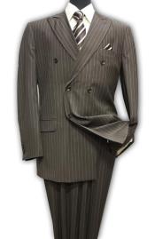  Mens Double Breasted 1920s Gangster Pinstripe