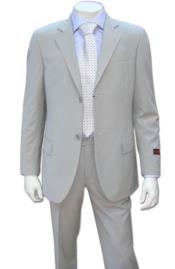  Grey Color ~ Beige 2 Button Style Superior Fabric