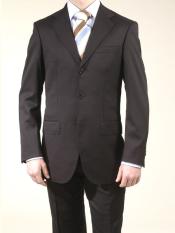 Mens-Three-Buttons-Black-Suit