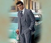  Gray 3 Piece three piece suit made from Superior