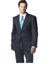  Navy Blue Shade Pinstrip Suits for Online With Flat