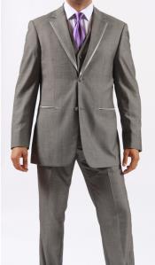  Button Grey ~ Gray ManhatTan khaki Color Grey Tuxedo