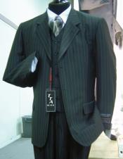  Pinstripe In Dark Grey Masculine color Grey Vest Included