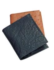  Ferrini Genuine Smooth Ostrich Wallet BlackCognac