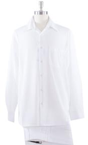  Isch1 2 Piece White trendy casual Walking Suit Set