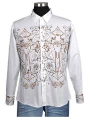   Mens Casuasl Shirt With Embroidered