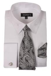  Fashion Dress Shirt Set with Ties