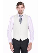  Mens 5 Button Single Breasted White