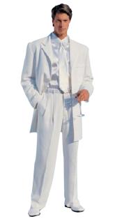  Mens Zoot Suit White Modern Dress