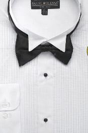  Wing Tip Tuxedo Shirt with Bow