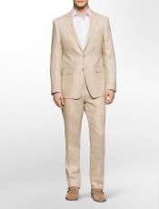  DEF67 100% Linen Suits For Teenagers in Natural &