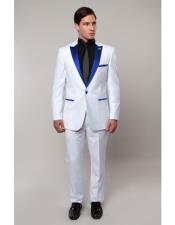   Slim Tux White with royal