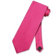  Pink Horizontal Striped Design Neck Tie