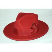  Mens Dress Hat red color shade