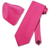  color shade Violet Striped Necktie & Handkerchief Matching Neck