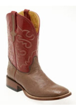  Ferrini Smooth Ostrich S-Toe Boots 