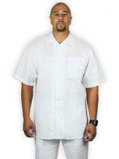  JSM-3215 Mens Two Piece Shirt And Shorts White Casual