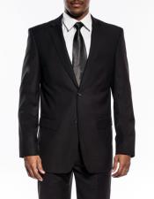  CH2088 Mens black slim fit wedding prom suit with