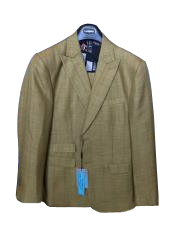  JSM-5127 Mens Brown Mens 2 Piece Linen Causal Outfits
