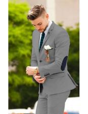 Men's suit jacket with elbow patches Matching Free pants Dar