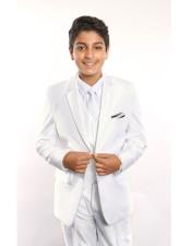  JSM-5746 Boys 5 Piece Single Breasted Off White Suit