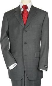  ZF1199 3 Buttons Style Suit Dark Dark Grey Masculine