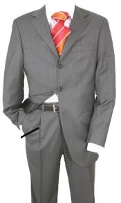  777 Dark Grey Masculine color Gray Pinstripe Superior Fabric