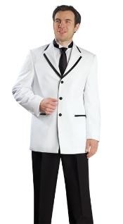 3 Button Style White Suit (