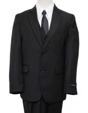  Husky Cut Boy Suit 2 Button Style Vested Solid