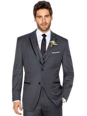  Grey Tuxedo - Gray Tuxedo Mens 2 Buttons Charcoal