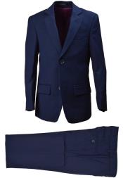 SM4814 Husky Boys Wool Blend Navy Suit