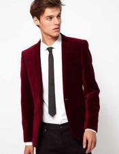 Burgundy Velvet Suit