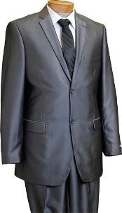 2ButtonStyleSlimnarrowStyleCutGreyTNTSuit