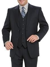  Quality Navy Blue Shade 2 Button Style Vested Fabric