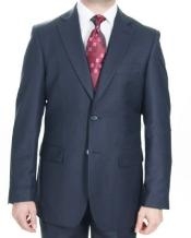  2 Button Style Navy patterned Suit