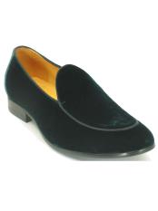  JSM-6183 Carrucci Mens Genuine Velvet Fashionable Emerald Loafer Shoe