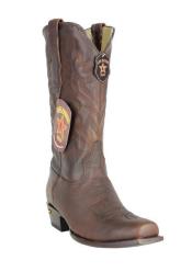  Genuine Premium Leather  7 Toe Walnut Cowboy Boots