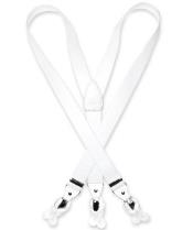  Suspenders Y Shape Back Elastic Button & Clip Convertible
