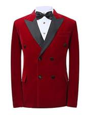 Red Double Breasted Blazer