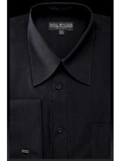  Mens Solid Black French